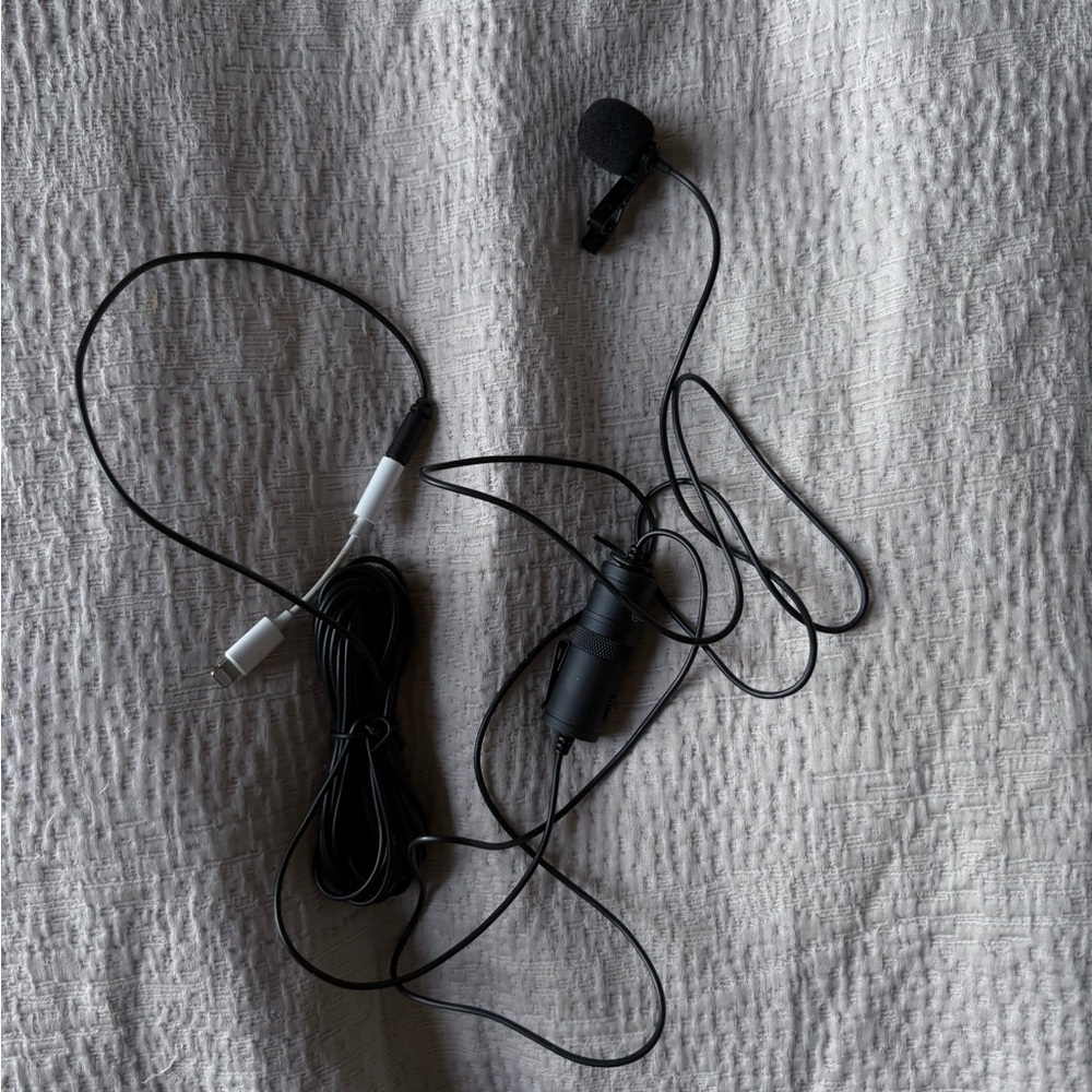 Black Clip-On Lavalier Microphone